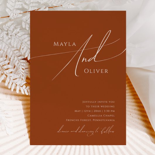 砂漠お洒落 | Terracottaカジュアル結婚の 招待状