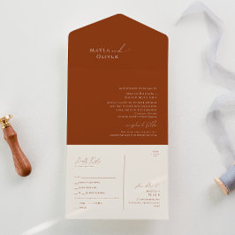 砂漠お洒落 | Terracottaシールと送信 オールインワン招待状