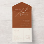 砂漠お洒落 | Terracotta カジュアル Seal and Send オールインワン招待状 (内側)