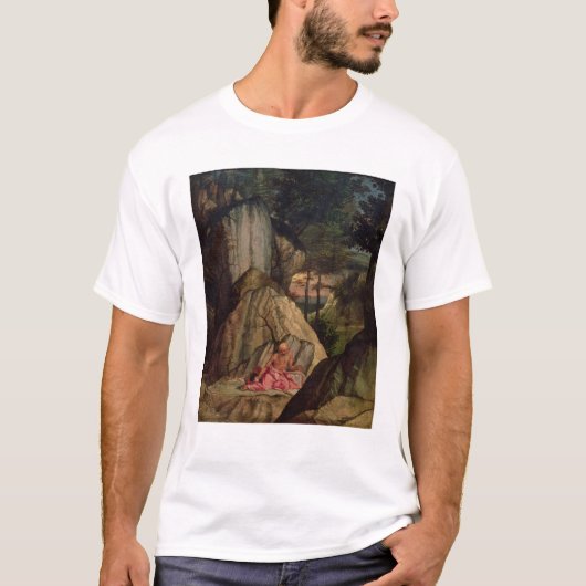 砂漠でめい想するSt Jerome 1506年 Tシャツ (正面)