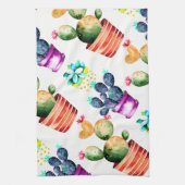 砂漠でキッチンを明るくするチャーム- Cactus キッチンタオル (縦)