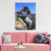 砂漠でブルーローアンホースを飼育 キャンバスプリント (インサイチュ (リビング))