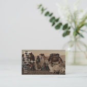 砂漠で停止しているラクダ聖地のヴィンテージPH 名刺 (スタンド正面)