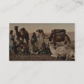 砂漠で停止しているラクダ聖地のヴィンテージPH 名刺 (裏面)