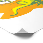 砂漠で幸せなトカゲ ポスター (角)