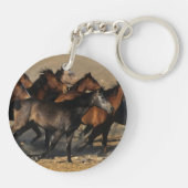 砂漠で走っているアラビア人 キーホルダー (裏面)