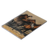 砂漠で走っているアラビア人 ノートブック (左側)