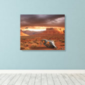 砂漠でUFOクラッシュエイリアンファタリティキャンバス キャンバスプリント (インサイチュ (ウッドフロア))