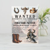 砂漠なげなわ西カウボーイハットバースデーパーティー 招待状 (スタンド正面)