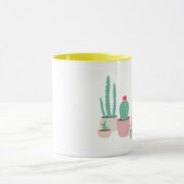 砂漠によっては鉢植えなサボテンが夢を見ます マグカップ (中央)