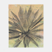 砂漠によっては|の緑植物が夢を見ます フリースブランケット (正面)