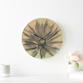 砂漠によっては|の緑植物が夢を見ます ラージ壁時計 (ホーム)