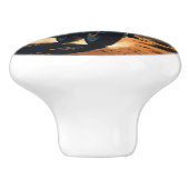 砂漠にオートバイのライダー セラミックノブ (側面)