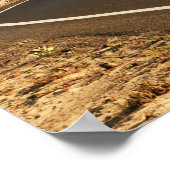 砂漠に曲がりくねった道のポスター ポスター (角)