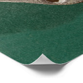 砂漠に狩人が刻まれた石 ポスター (角)