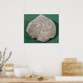 砂漠に狩人が刻まれた石 ポスター (キッチン)