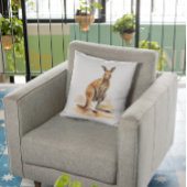 砂漠に立っている水色の茶色のカンガルー クッション