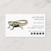 砂漠のとげのあるトカゲ自然主義ガイドハイキングキャンプ 名刺 (裏面)