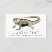 砂漠のとげのあるトカゲ自然主義ガイドハイキングキャンプ 名刺 (正面)