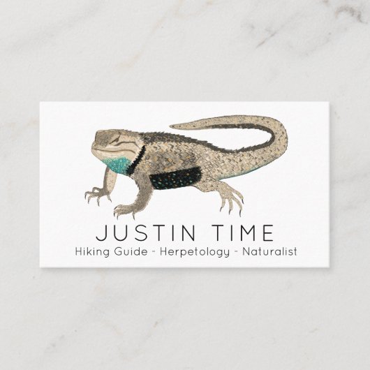 砂漠のとげのあるトカゲ自然主義ガイドハイキングキャンプ 名刺 (正面)