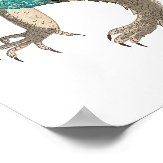 砂漠のとげのあるトカゲ芸術爬虫類動物自然 ポスター (角)