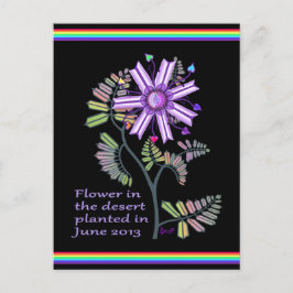 砂漠のはがきに花 ポストカード