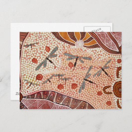 砂漠のはがきのトンボ ポストカード (正面/裏面)