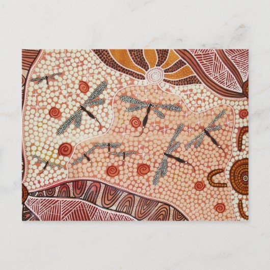 砂漠のはがきのトンボ ポストカード (正面)