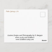 砂漠のはがき#1の挨拶 ポストカード (裏面)