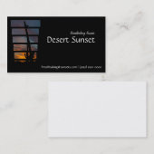 砂漠のアリゾナの日没のサグアロ 名刺 (正面/裏面)