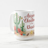 砂漠のアリゾナ・クリスマス コーヒーマグカップ (正面左)