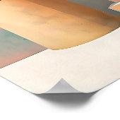 砂漠のアーチ – モダン抽象芸術・アーキテクチャ ポスター (角)