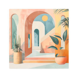 砂漠のアーチ – モダン抽象芸術・アーキテクチャ メタルプリント