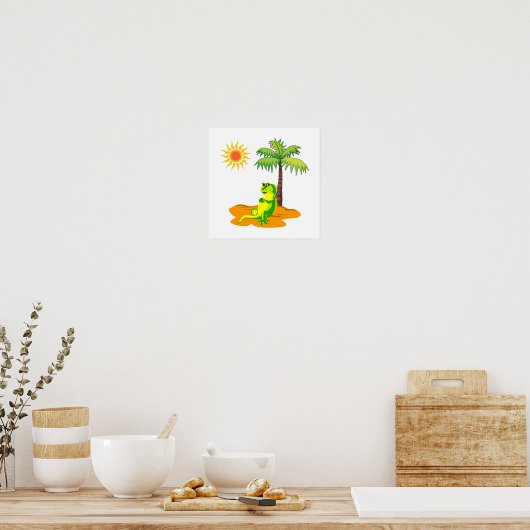 砂漠のイグアナ ポスター (キッチン)