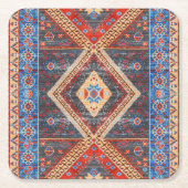 砂漠のエコー：南西ボホ伝統 スクエアペーパーコースター (正面)