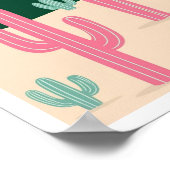 砂漠のオアシス:サボテンカラフルの夢 ポスター (角)