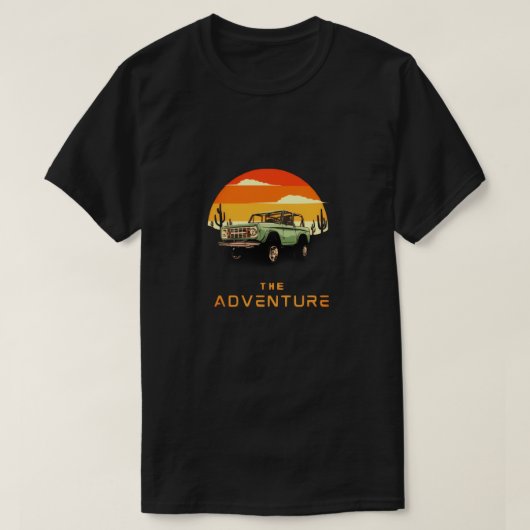 砂漠のオフロードアドベンチャー Tシャツ (デザイン正面)