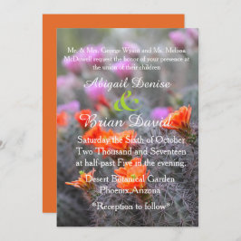 砂漠のオレンジ色の背景 招待状