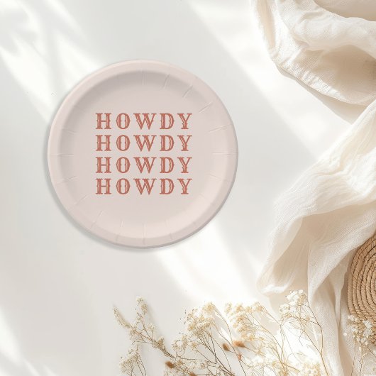 砂漠のカウガール ラストロデオ ペーパープレート