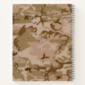 砂漠のカモフラージュと小石 軍用 ミリタリー ノートブック (裏面)