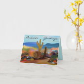 砂漠のカードの通行人 カード (黄色い花)