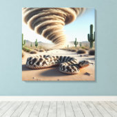 砂漠のガラガラ キャンバスプリント (インサイチュ (ウッドフロア))