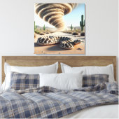 砂漠のガラガラ キャンバスプリント (インサイチュ (寝室))