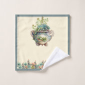 砂漠のガーデンサボータオルSにサボテン バスタオルセット (ウォッシュタオル)