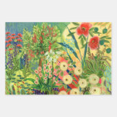 砂漠のガーデンラッピング紙フラットシートセット3 ラッピングペーパーシート (正面)