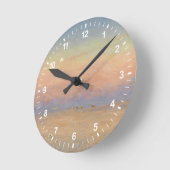 砂漠のキャラバン ラウンド壁時計 (傾斜)