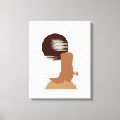 砂漠のキャンバスアートでカウボーイブーツ キャンバスプリント (正面)