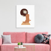 砂漠のキャンバスアートでカウボーイブーツ キャンバスプリント (インサイチュ (リビング))