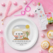 砂漠のキャンパークロースレインピンクの赤ちゃんシャワー ペーパープレート (パーティー)