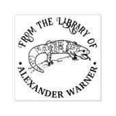 砂漠のギラモンスター トカゲ 図書館 本の名前 セルフインキングスタンプ (デザイン)